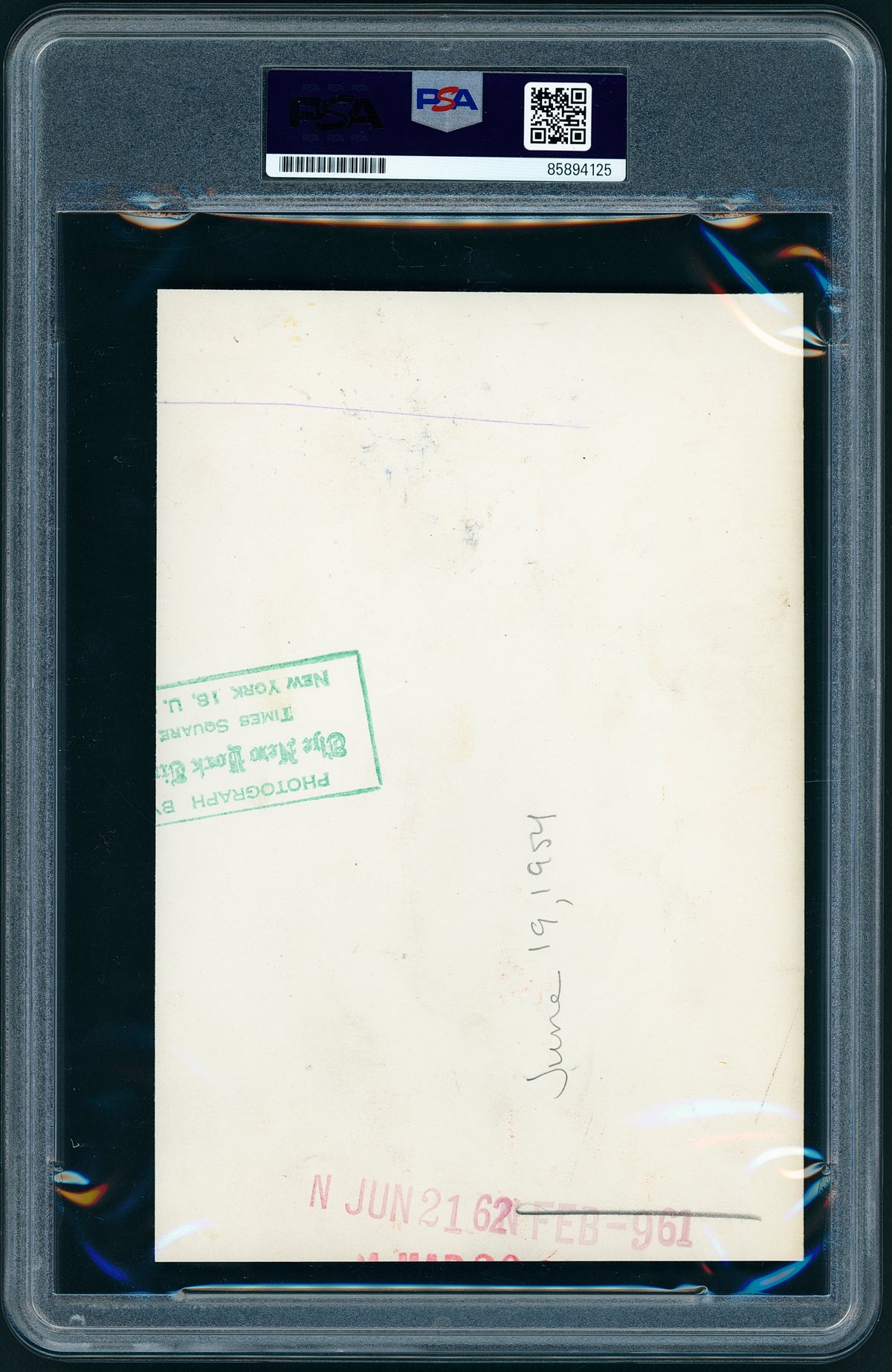 1954 Willie Mays HR - Original News Service Photo New York Times RARE - PSA/DNA