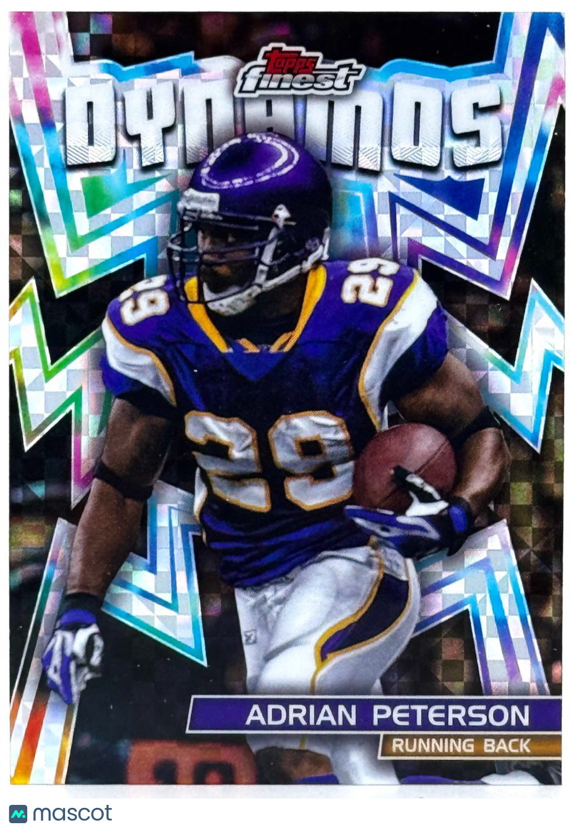 🏈 2024 Topps Finest #DYN-23 Dynamos Refractor - Adrian Peterson - Future HOF