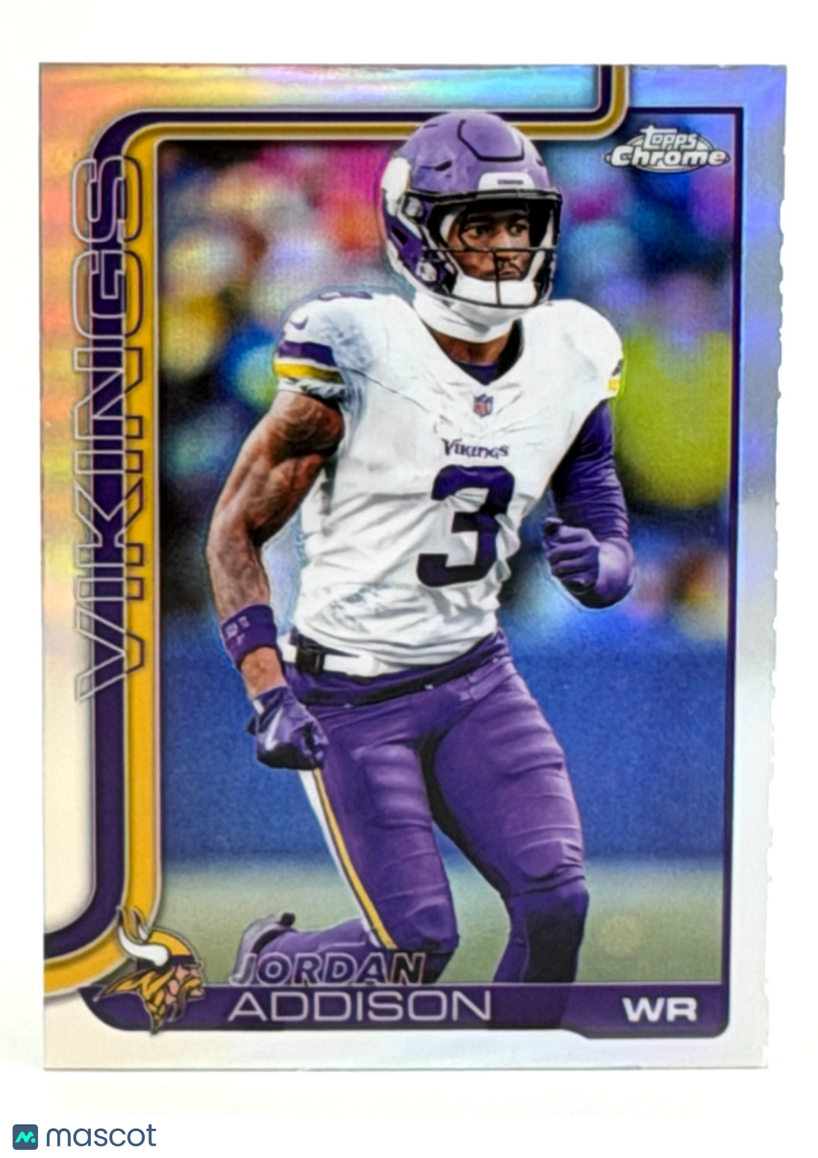 🏈 2025 Topps Chrome Football #202 Jordan Addison REFRACTOR