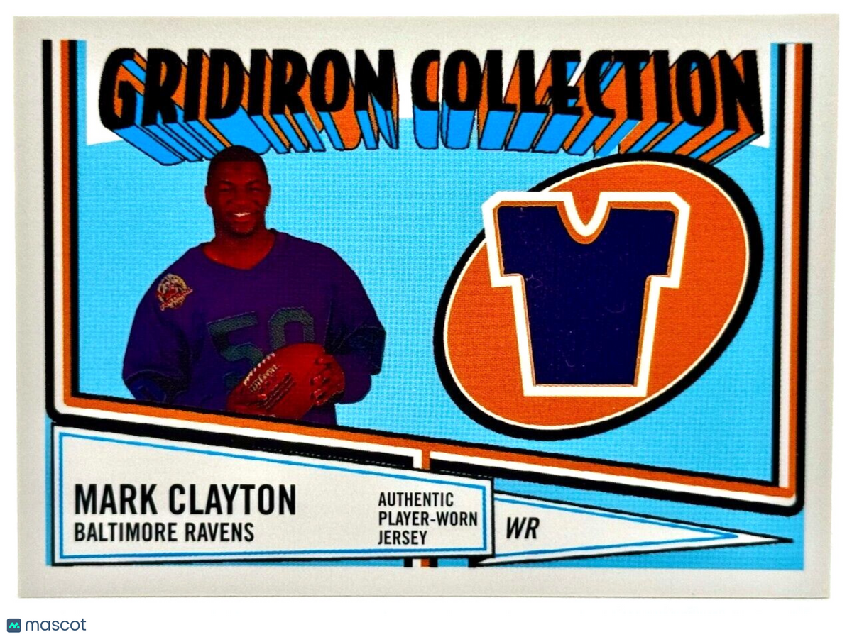 2005 Topps Gridiron Collection #GCR-MC Game Worn Jersey Mark Clayton (RC) Ravens