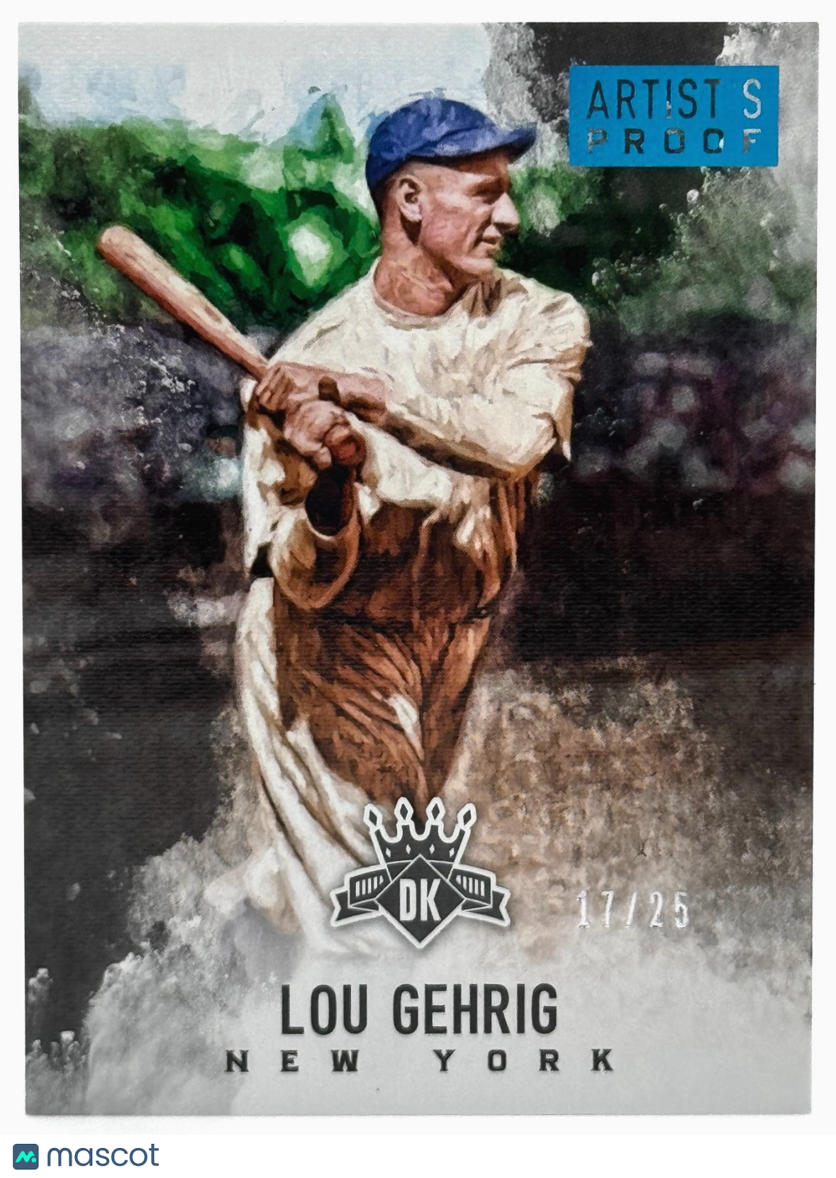 2017 Panini Diamond Kings Artist's Proof Blue (17/25) - Lou Gehrig (HOF) #24
