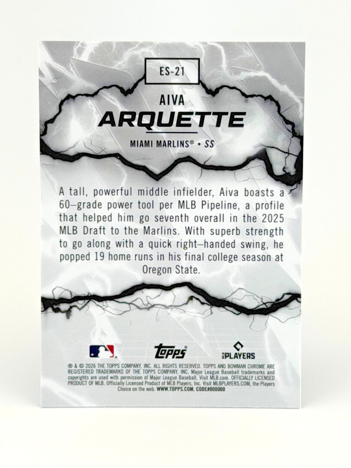 2026 Bowman Aiva Arquette Chrome Electric Sluggers #ES-21