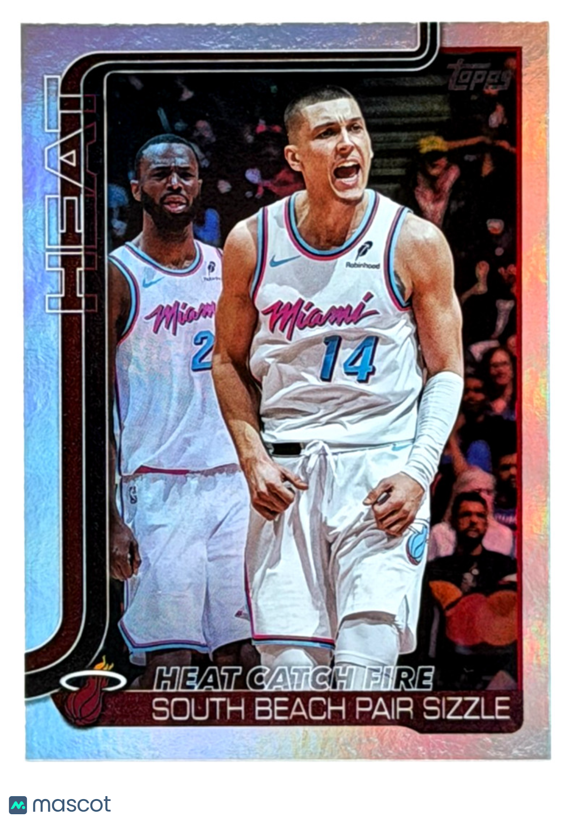 2025-26 Topps Basketball #284 Rainbow Foilboard - Miami Heat