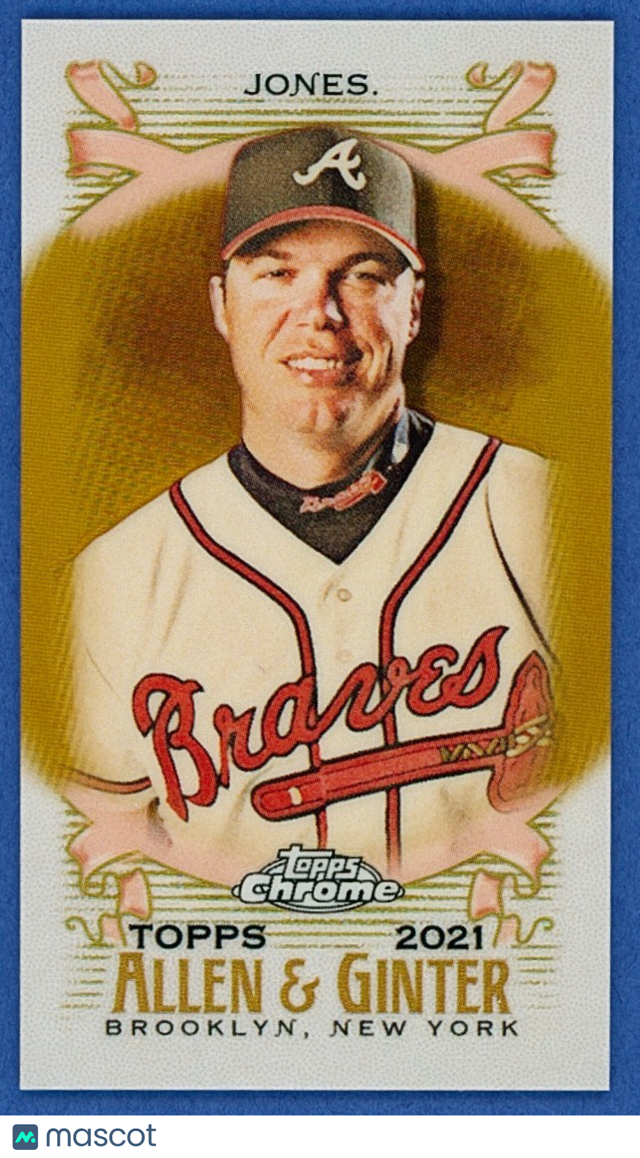 2021 Topps Allen & Ginter Chipper Jones (HOF) Mini GOLD SP (18/50)