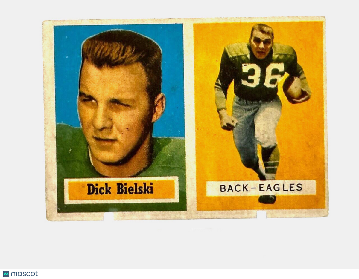 1957 Topps - #13 Dick Bielski - Eagles, Colts, Redskins - PRO BOWLER - FR/GD