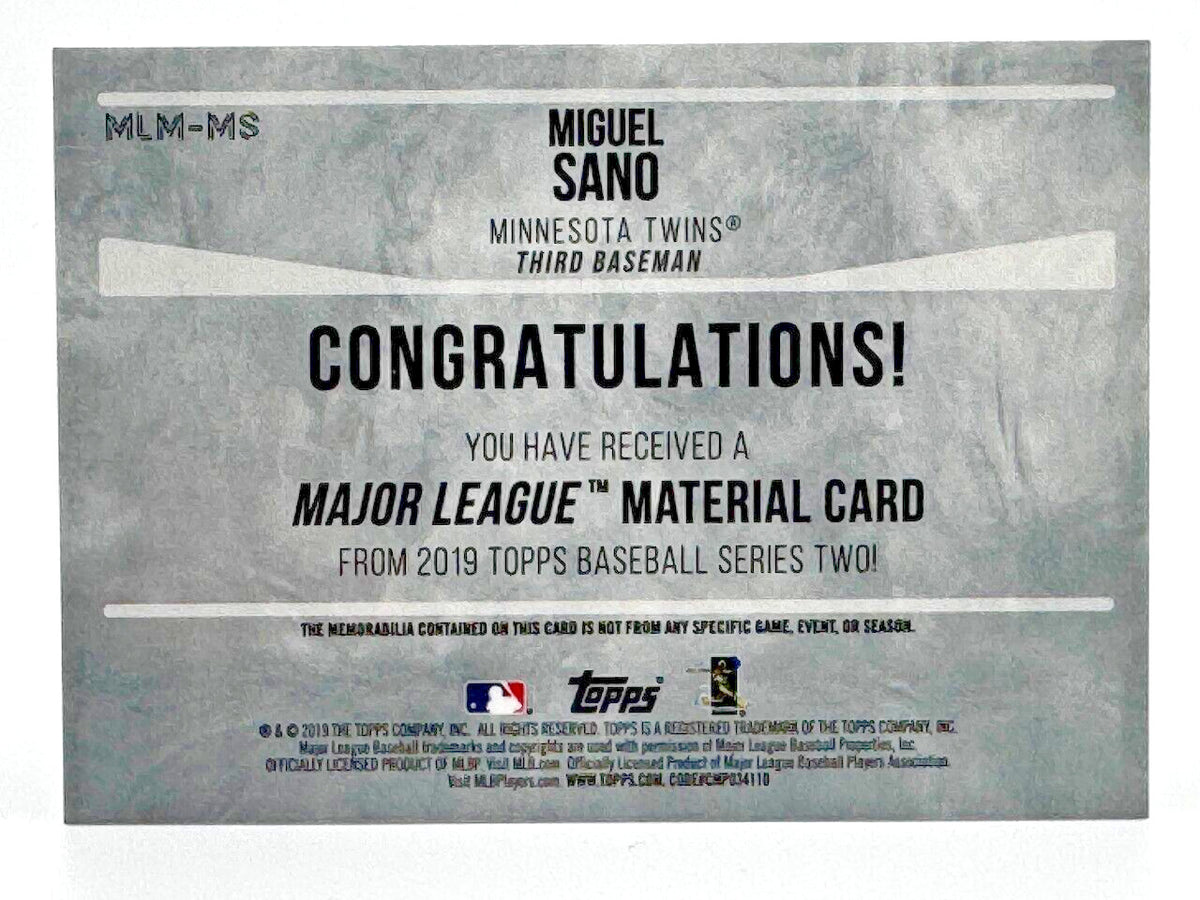2019 Topps - Major League Material Relics Game-Used #MLM-MS Miguel Sano - Twins