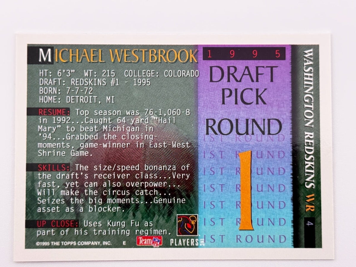1995 Bowman Draft First Round - Michael Westbrook #4 (RC) - Rookie - SEE PHOTOS!