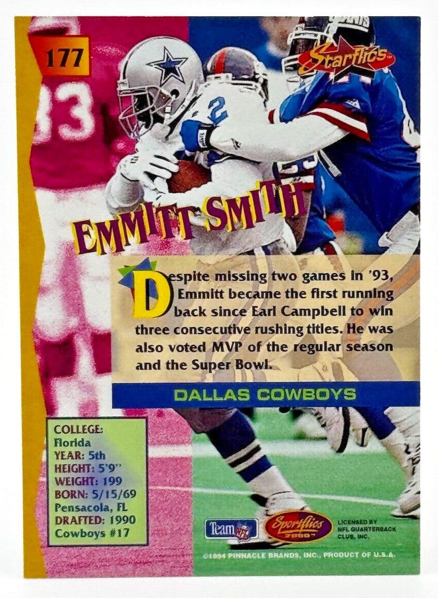 1994 Sportflics 2000 - Starflics Lenticular Motion Card #177 Emmitt Smith HOF