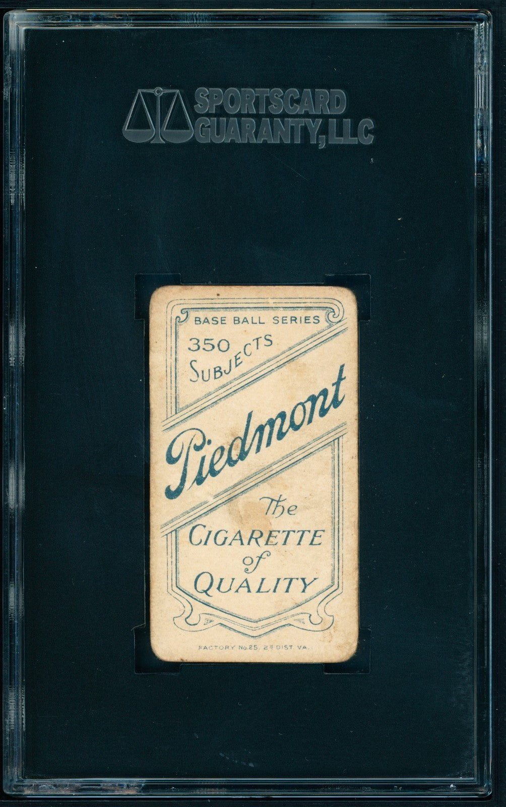 1909-11 T206 Piedmont - Jimmy Slagle - Baltimore - SGC 1.5 Centered