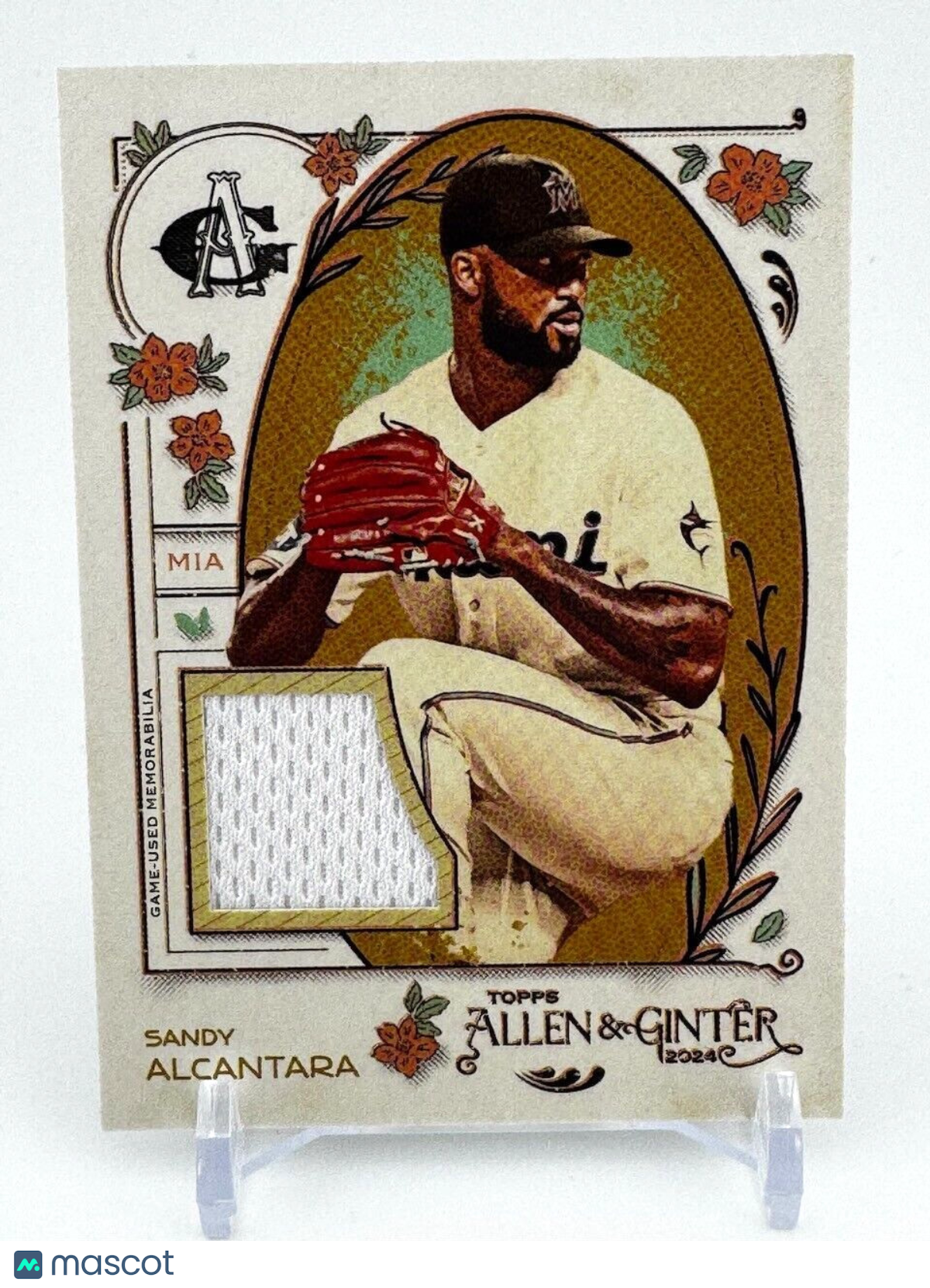 2024 Allen & Ginter Game Used Memorabilia #AGR-SA (MEM) Sandy Alcantara Marlins