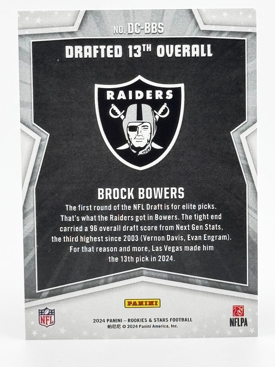🏈 2024 Panini Rookies & Stars #DC-BBS Draft Class - Brock Bowers (RC)