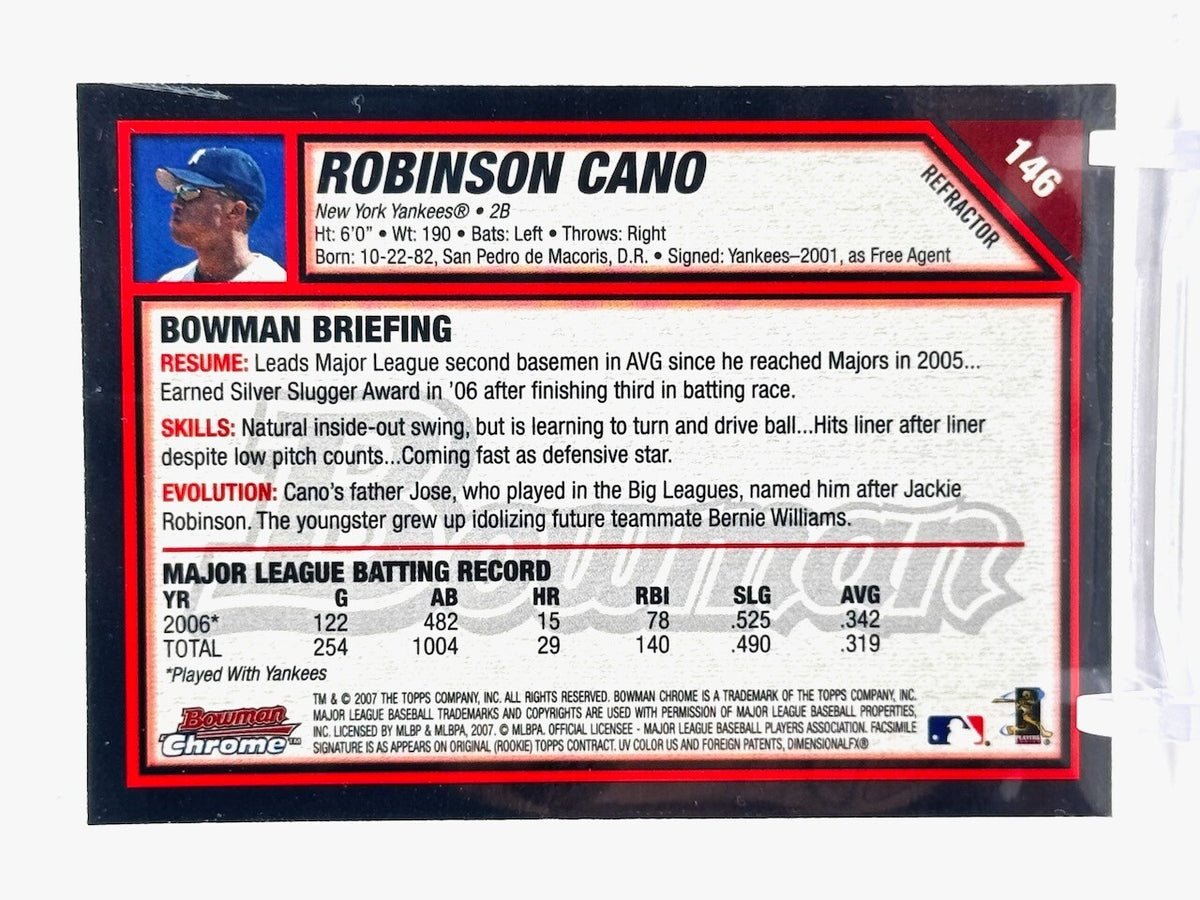 2007 BOWMAN CHROME - REFRACTOR #146 ROBINSON CANO - YANKEES - ON SALE!