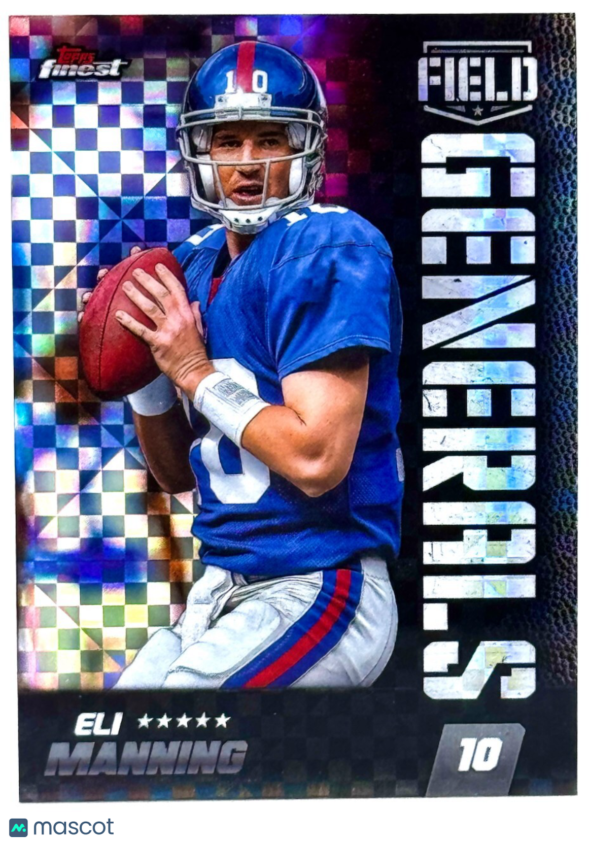 🏈 2024 Topps Finest #FG-12 Field Generals Checkerboard Refractor - Eli Manning