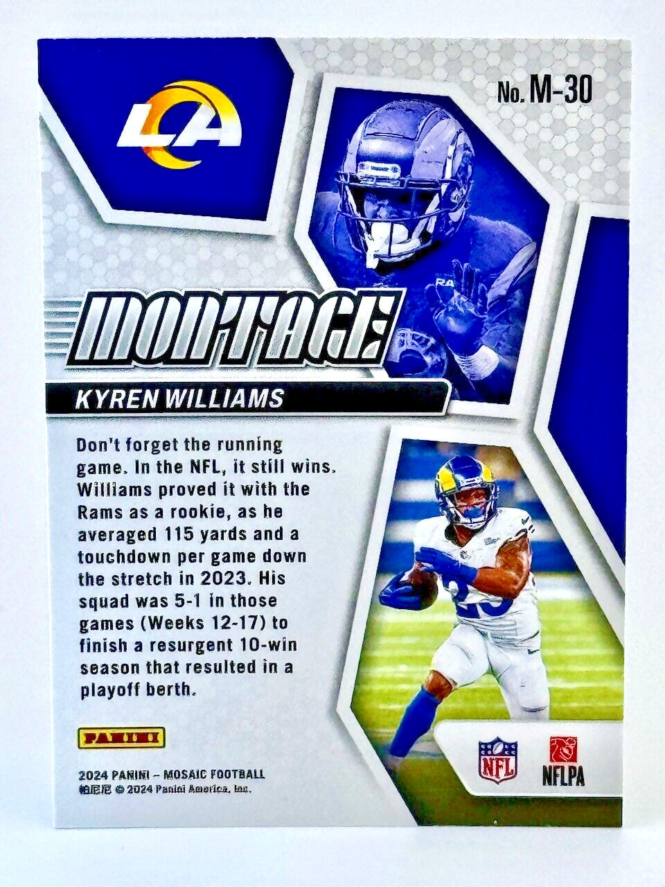 2024 Panini Mosaic #M-30 MONTAGE - Kyren Williams - Rams
