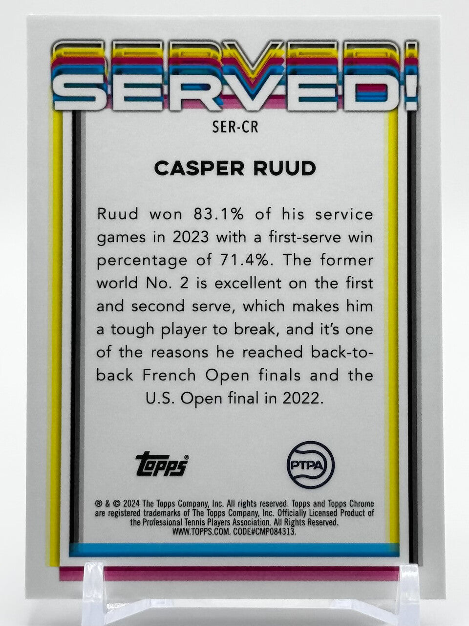 2024 Topps Chrome Tennis - Casper Ruud SERVED Refractor #Ser #SER-CR