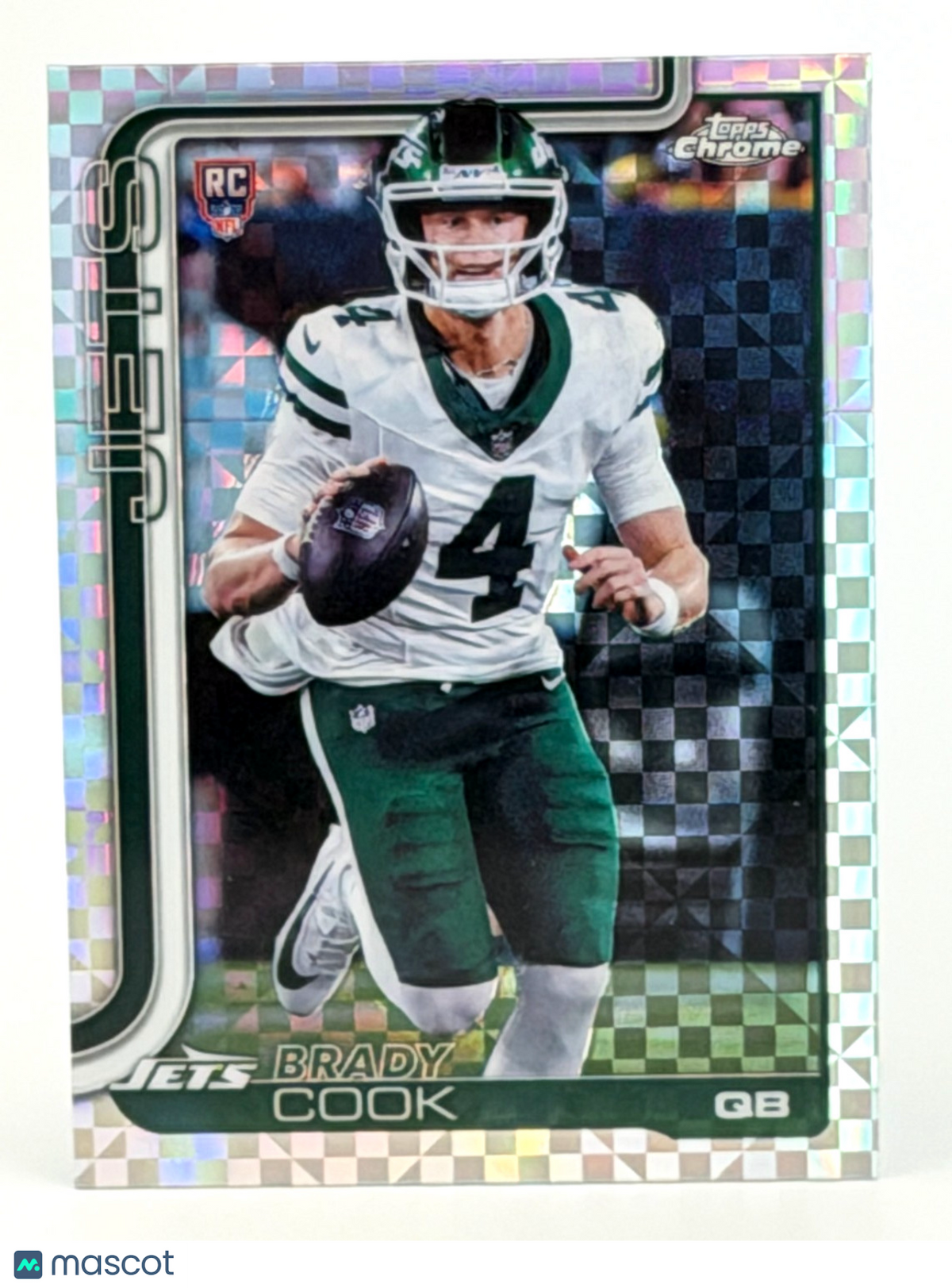 🏈 2025 Topps Chrome Football #319 Brady Cook RC Rookie X-Fractor Jets