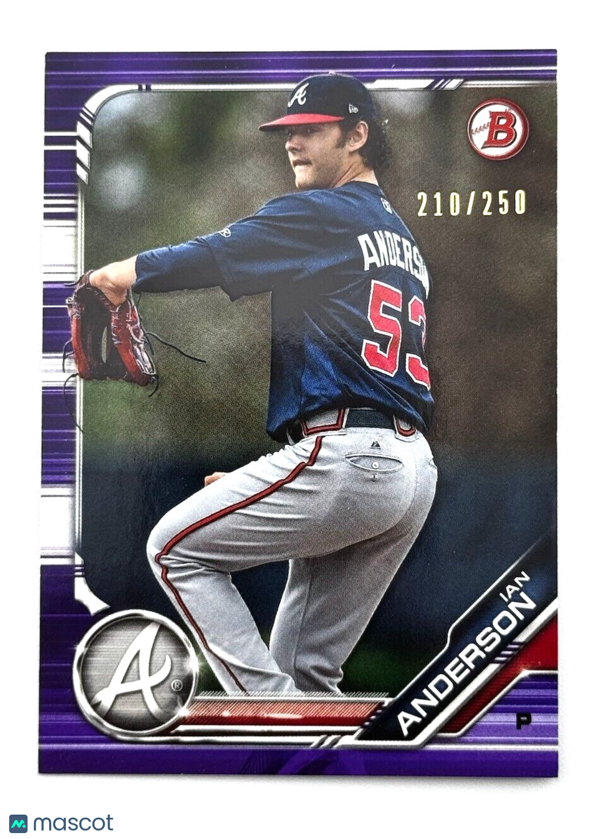 2019 Bowman PURPLE PARALLEL /250 - Ian Anderson #BP-47