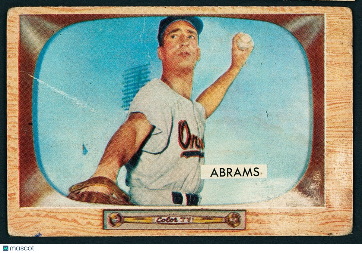 1955 Bowman - Cal Abrams #55 - Jewish Baseball Star - VG