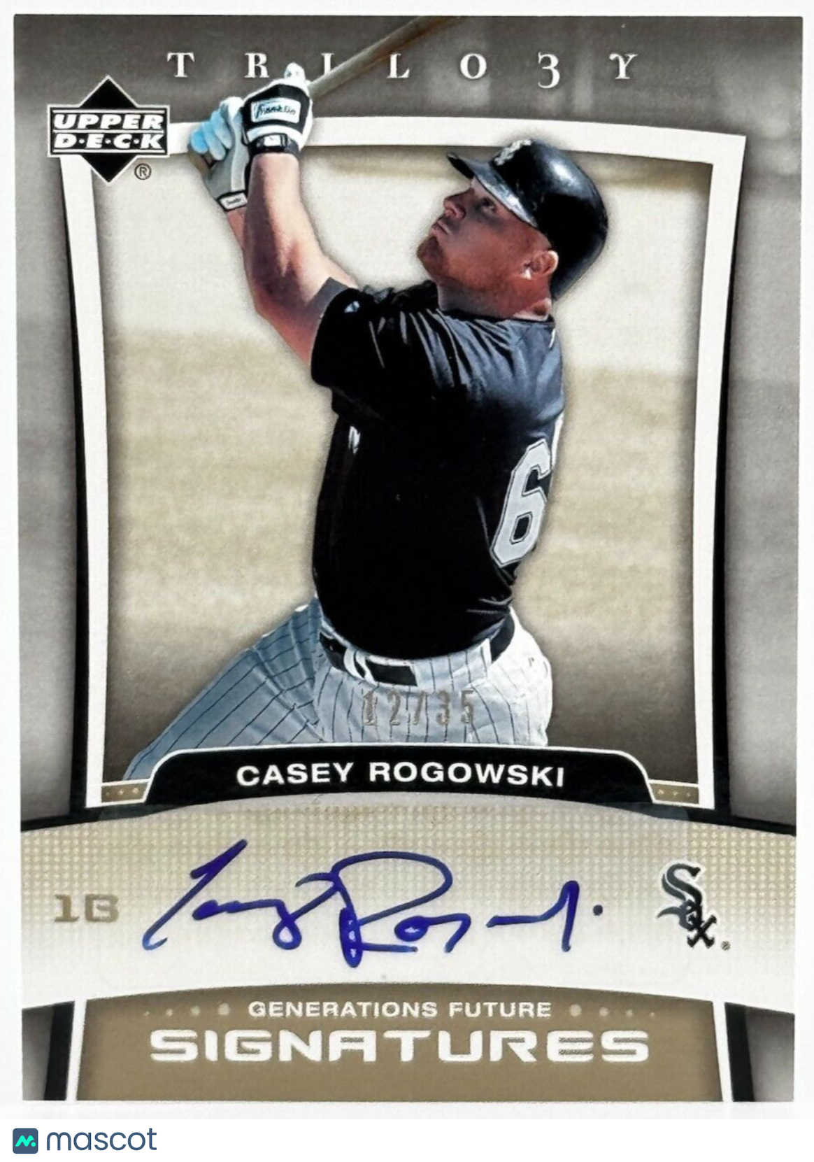 2005 Upper Deck Trilogy Generations Future Signatures 12/35 Casey Rogowski (RC)