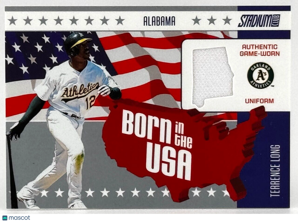 2003 Topps Stadium Club Born in the USA Relic #USA-TL Terrence Long A’s