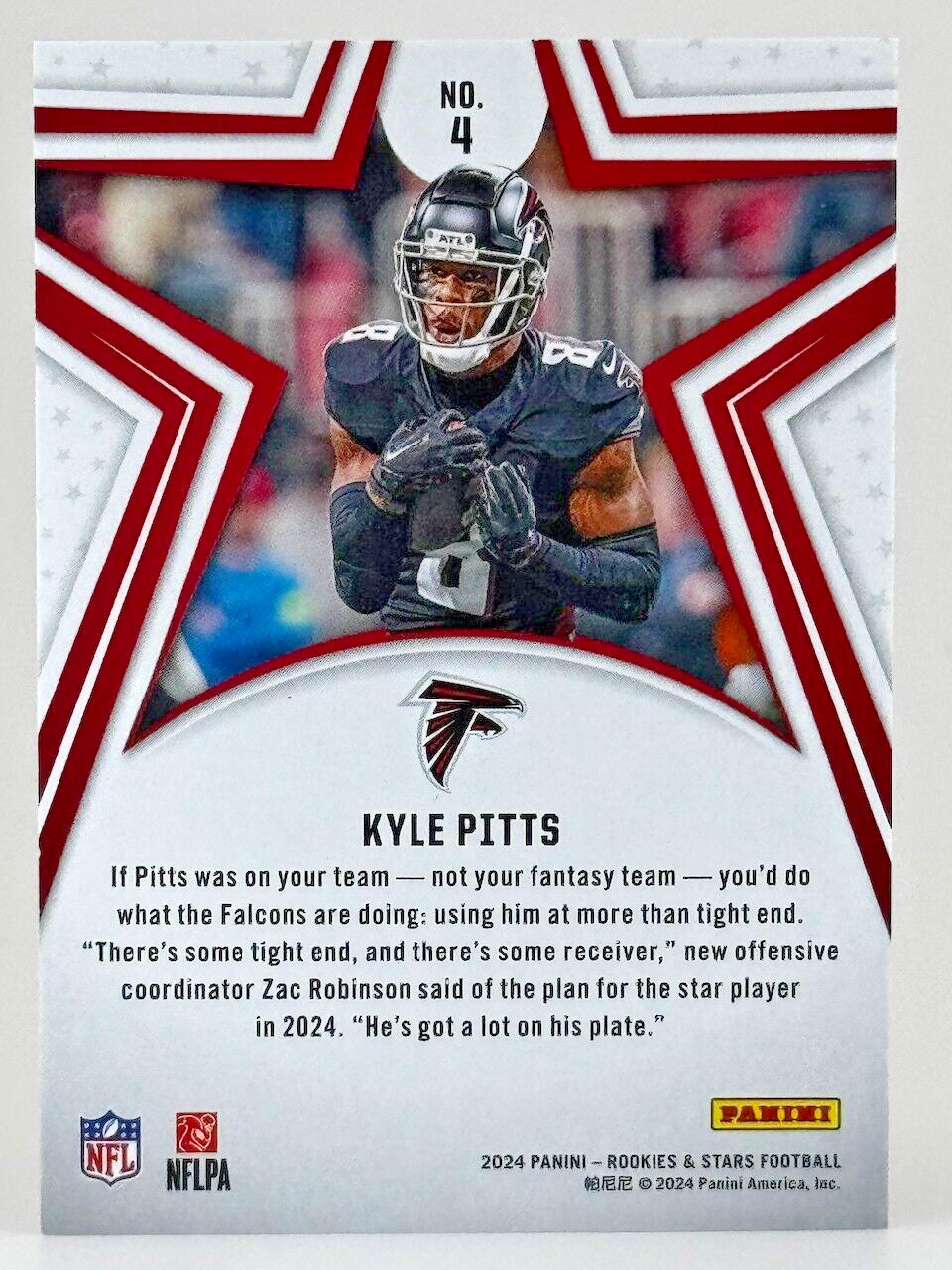 🏈 2024 Panini Rookies & Stars #4 Purple Prizm (189/299) Kyle Pitts