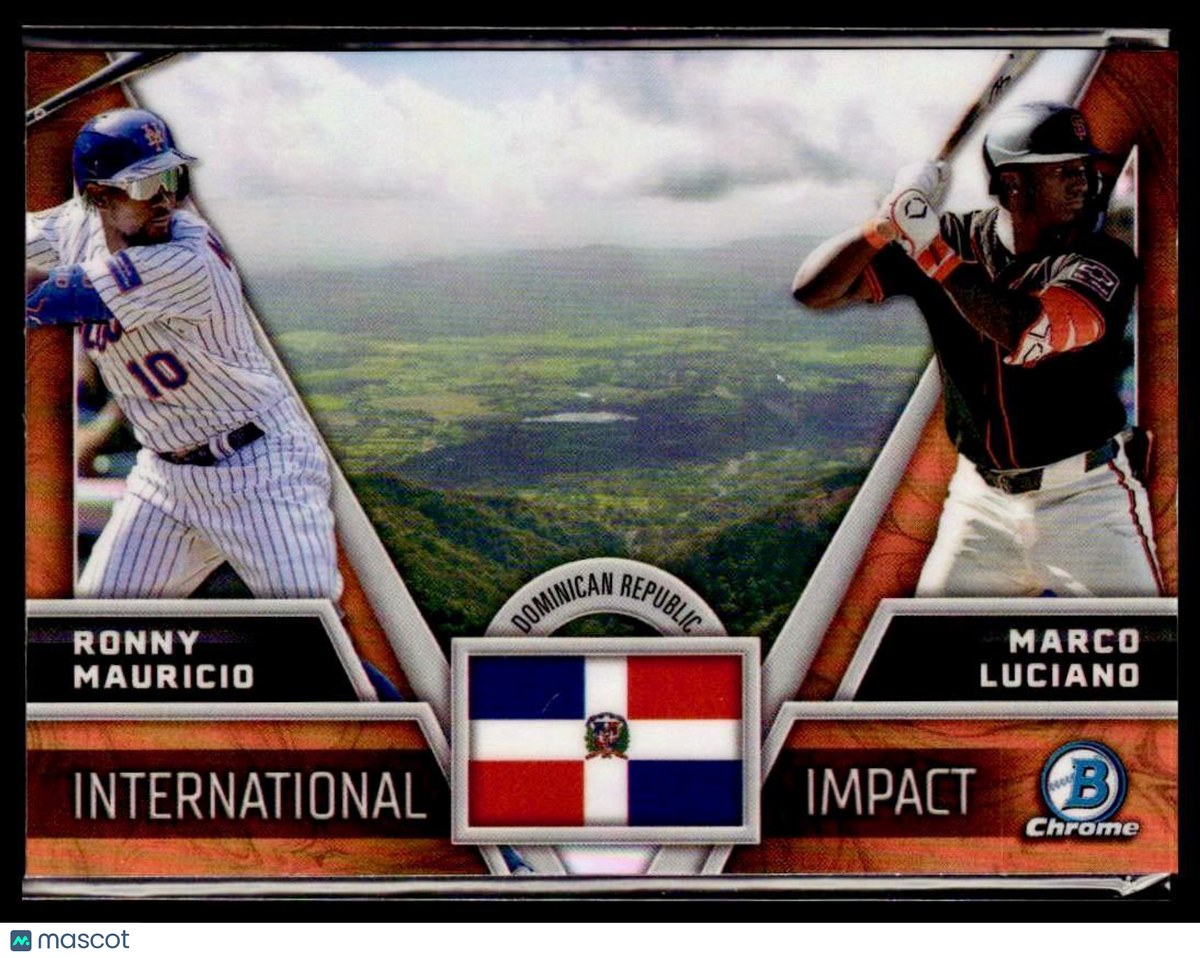 2024 Bowman Chrome #II-17 Marco Luciano / Ronny Mauricio International Impact