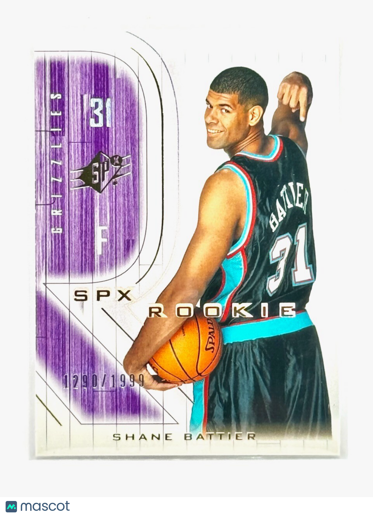 2001-02 UPPER DECK SPx BASKETBALL SPx Rookie #121 Shane Battier /1999 (RC)