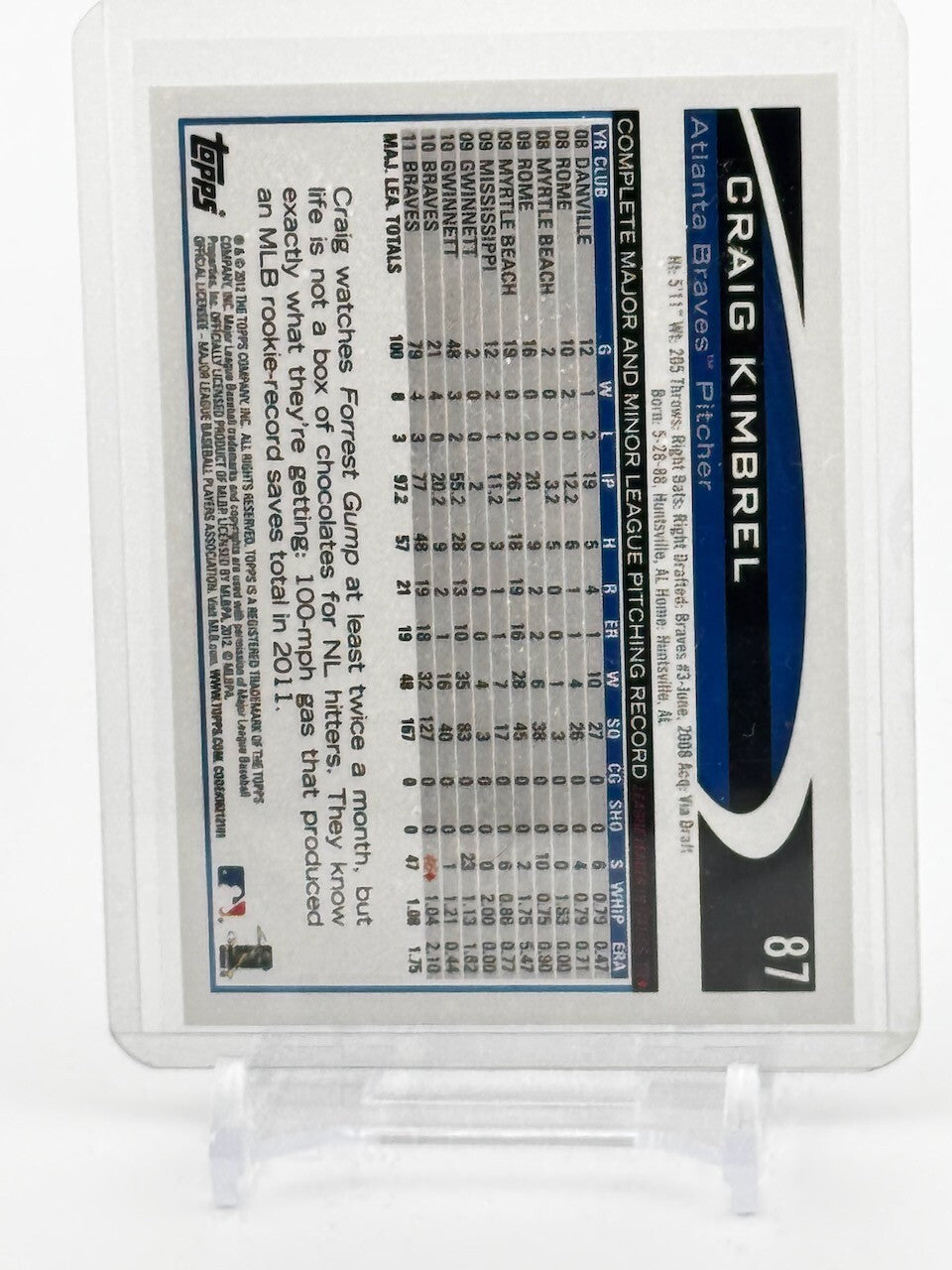 2012 Topps - All Star Rookie - #87 Craig Kimbrel - Braves