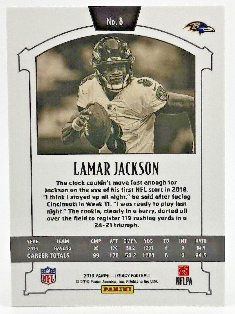 2019 Panini Legacy Silver - Lamar Jackson #8
