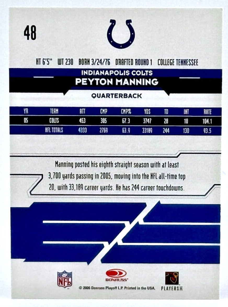 2006 Leaf Rookies & Stars - #48 Peyton Manning (HOF)