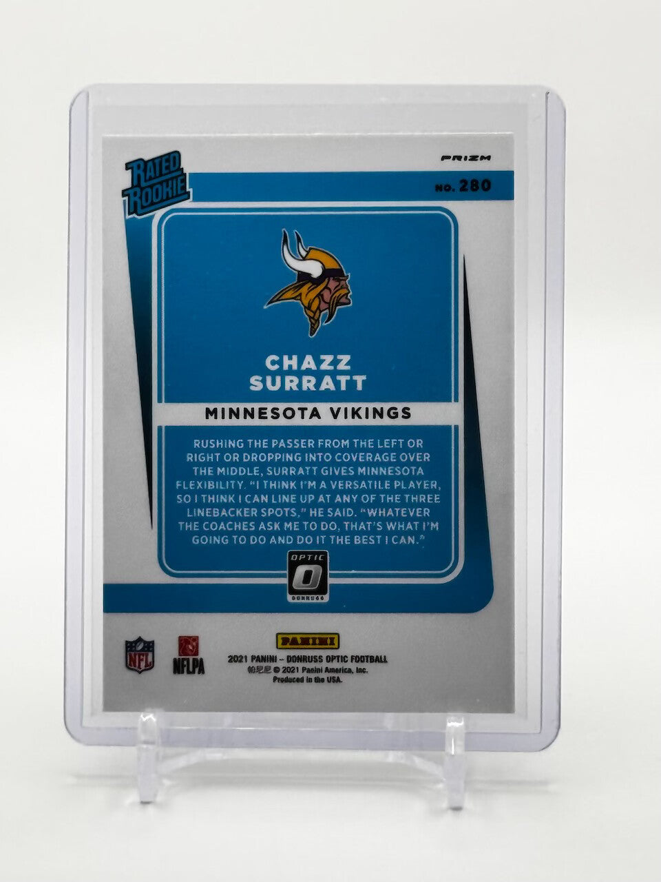 2021 Panini Donruss Optic Prize Refractor Chazz Surratt #280
