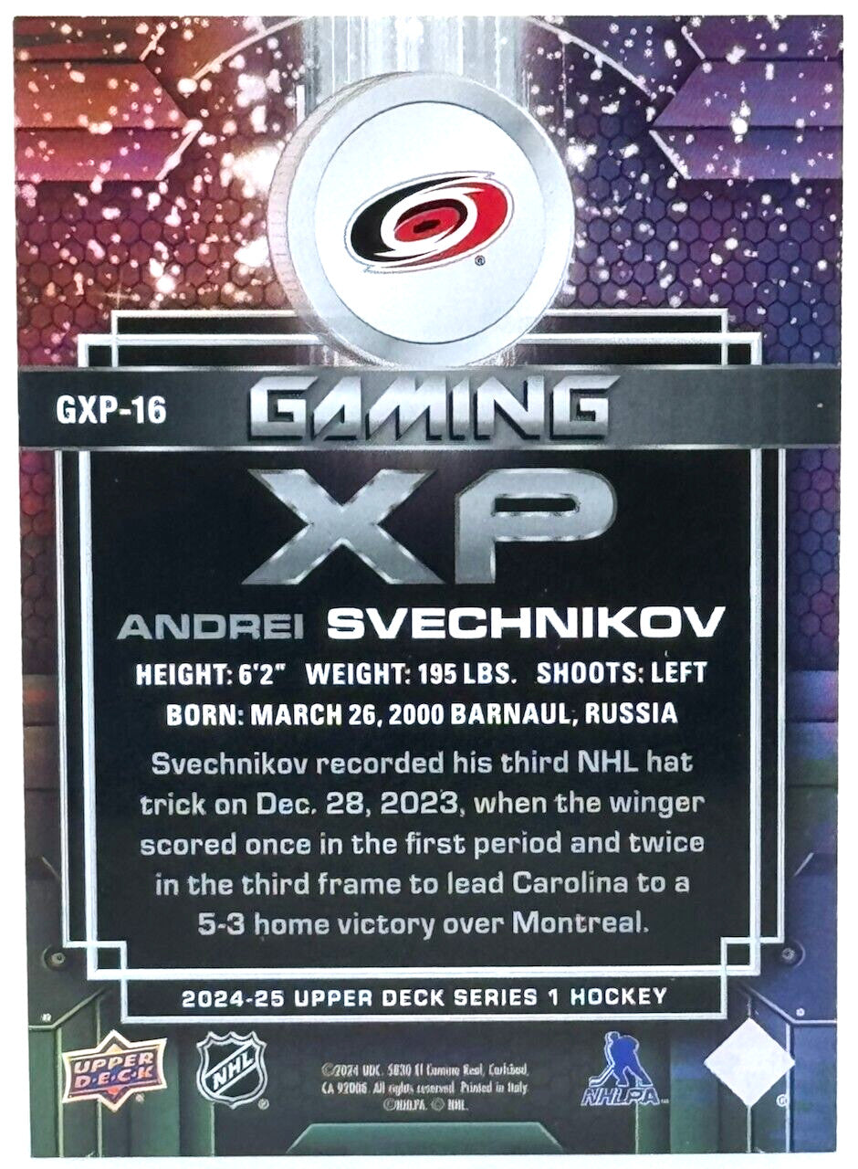 🏒2024-25 Upper Deck Series 1 - Gaming XP #GXP-16 Andrei Svechnikov