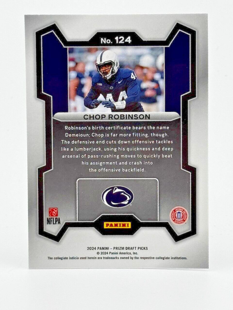 🏈 2024 Panini Prizm Draft Picks #124 Ratd Rookie - Chop Robinson (RC)