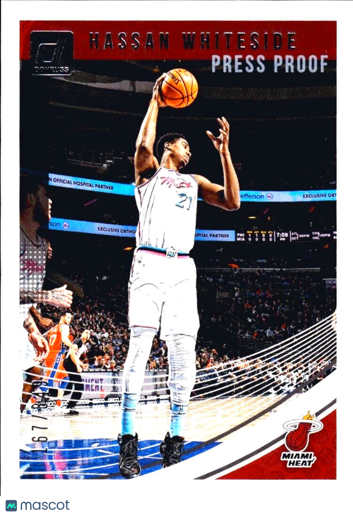 🏀 2018-19 Panini Donruss - #45 Press Proof Silver - Hassan Whiteside - Heat