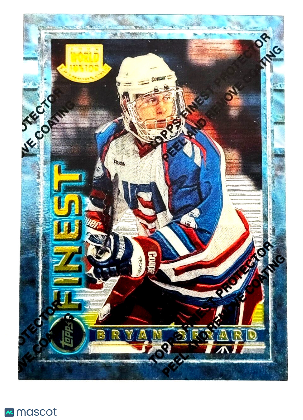 1994-95 Topps Finest Rookies #114 - Foil w/ Peel Coating - BRYAN BERARD (RC)