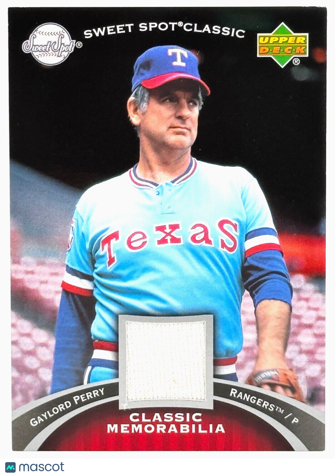 2007 UD Sweet Spot Classic #CM-GP Game-Used Memorabilia - Gaylord Perry (HOF)