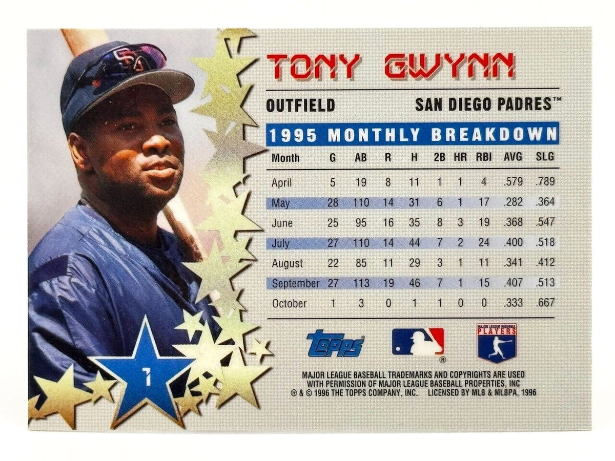 1996 Topps - Star Power SPARKLE SP #1 Tony Gwynn - HOF