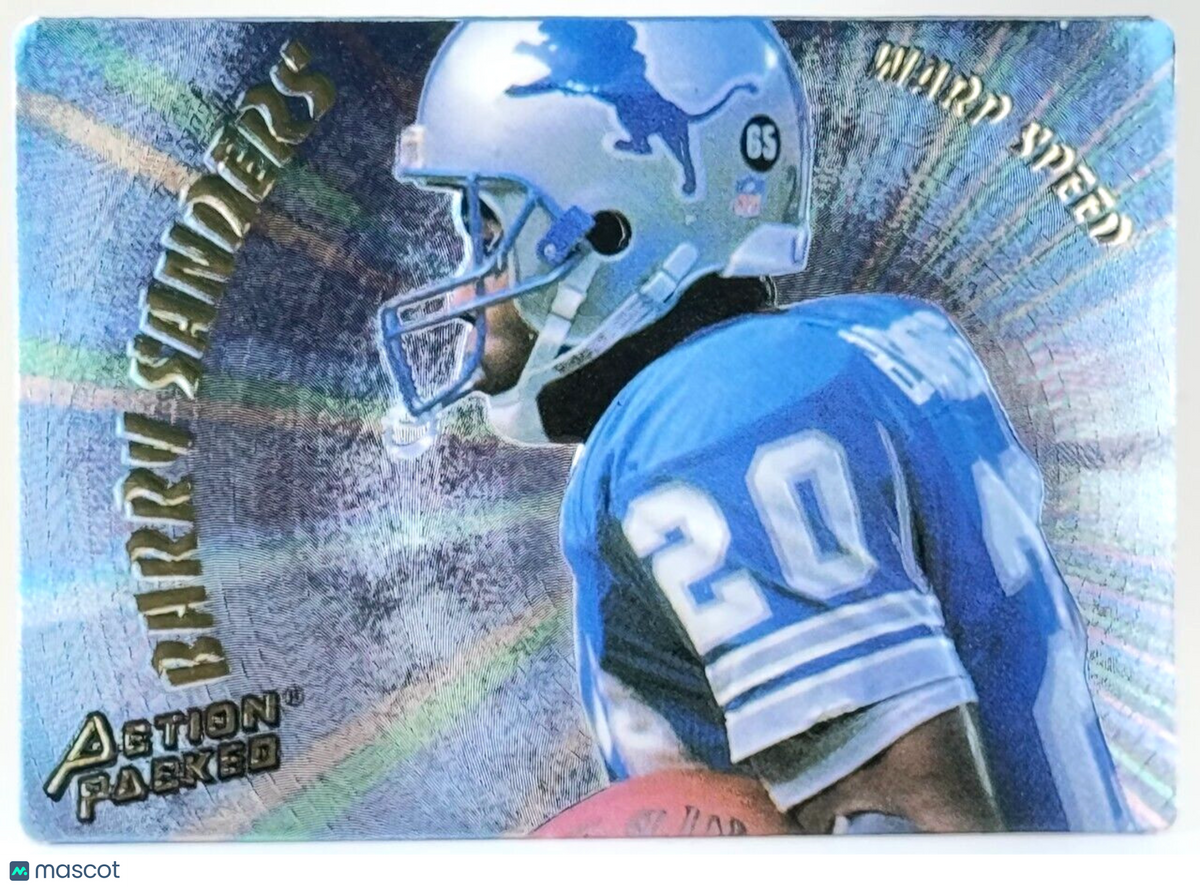1994 Action Packed Warp Speed 3D Card #WS2 - Barry Sanders (HOF)