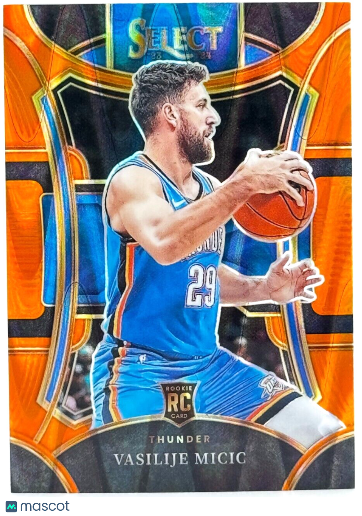 🏀 2023-24 Panini Select Mezzanine Tectonic Orange Prizm #92 Vasilije Micic (RC)