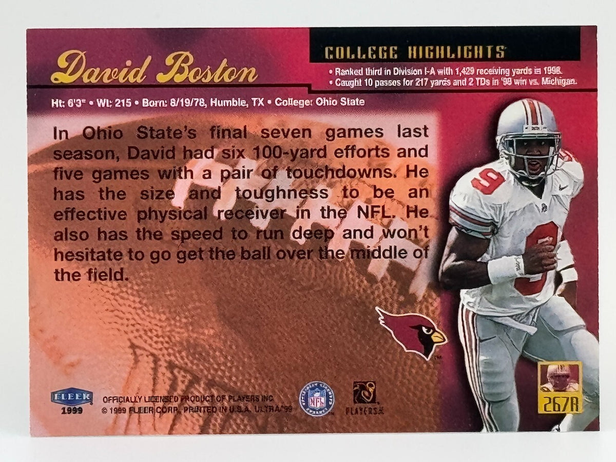 1999 Fleer Ultra - #267R David Boston (RC) Rookie