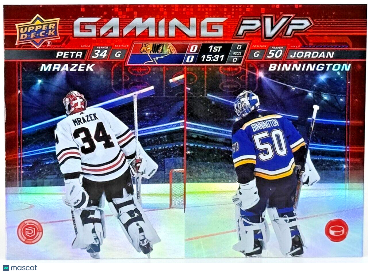 🏒2024-25 Upper Deck Series - Gaming PVP #GPVP-17 Jordan Binnington, Petr Mrazek