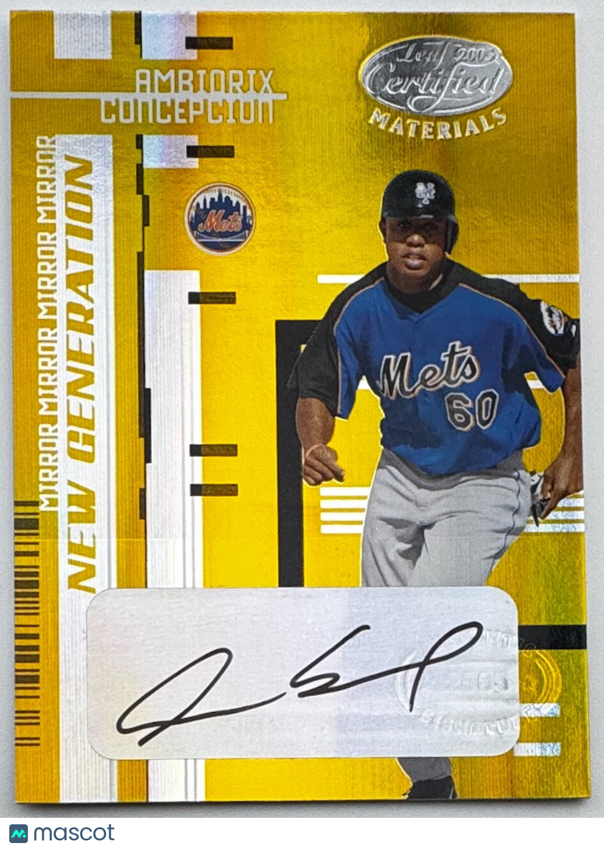 2005 Leaf Certified Materials Mirror GOLD AUTO 16/25 Ambiorix Concepcion (RC)