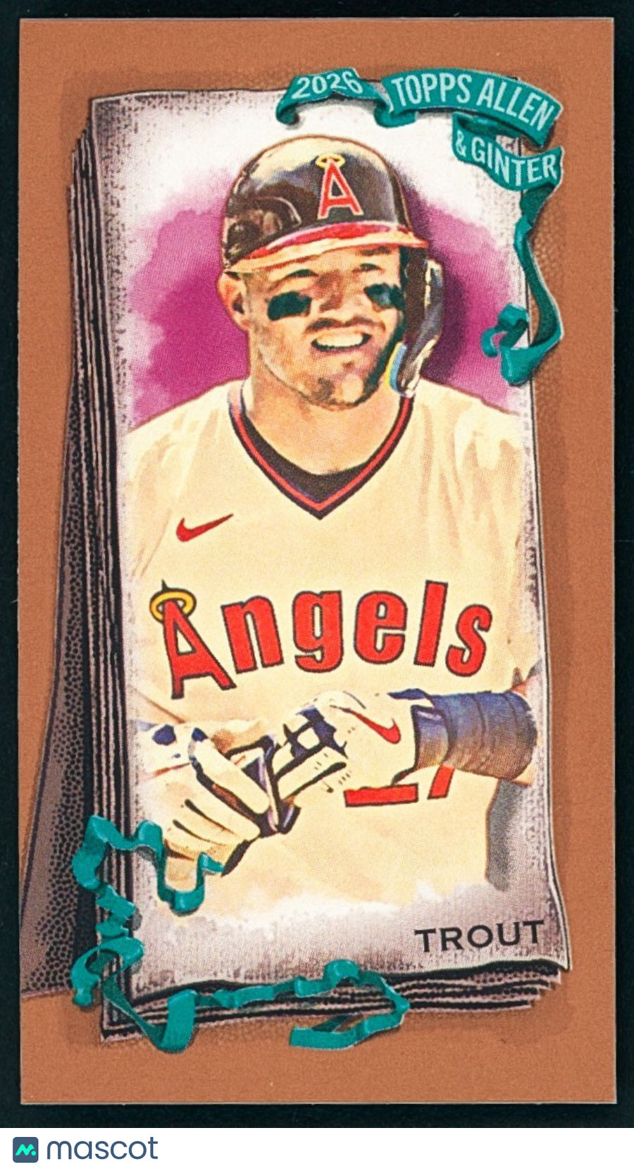 2026 Topps Allen & Ginter MINI GOLD BORDER #27 Mike Trout