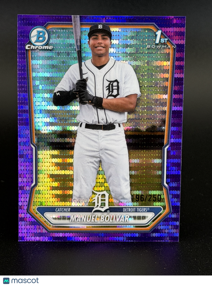 2026 Bowman Chrome Manuel Bolivar #BCP-221 Purple Pulsar Refractor /250 1st