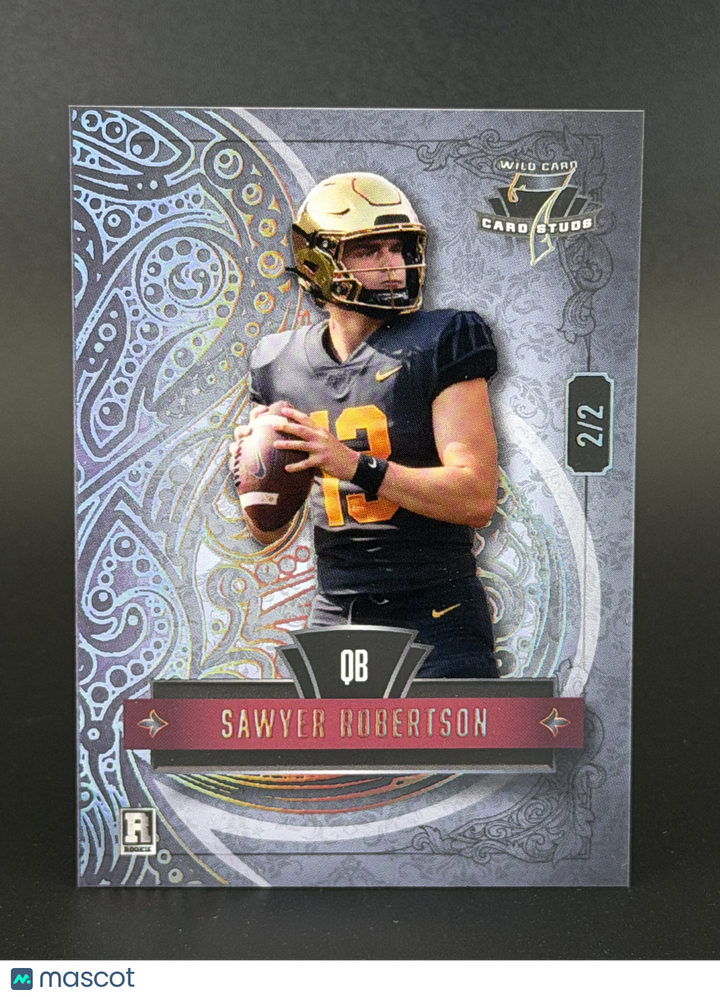 2026 Wild Card 7 Card Studs Sawyer Robertson #7CCL-SR RC Silver 2/2