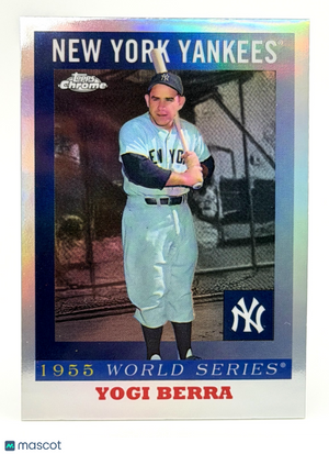 2025 Topps Chrome Platinum Anniversary #55WS-8 1955 World Series, Yogi Berra HOF