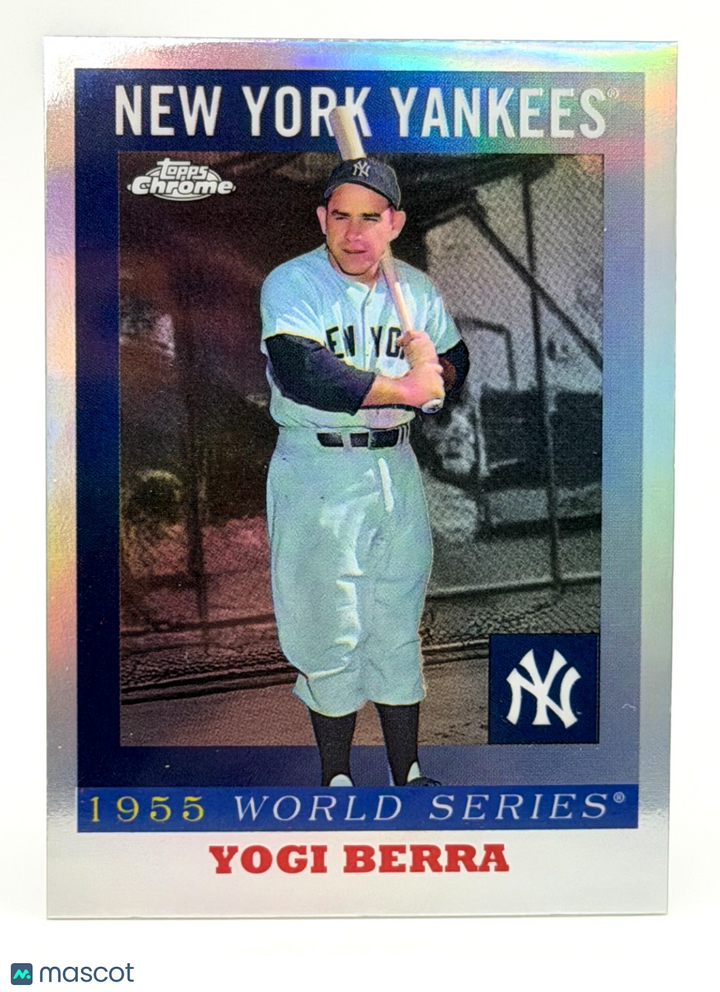 2025 Topps Chrome Platinum Anniversary #55WS-8 1955 World Series, Yogi Berra HOF