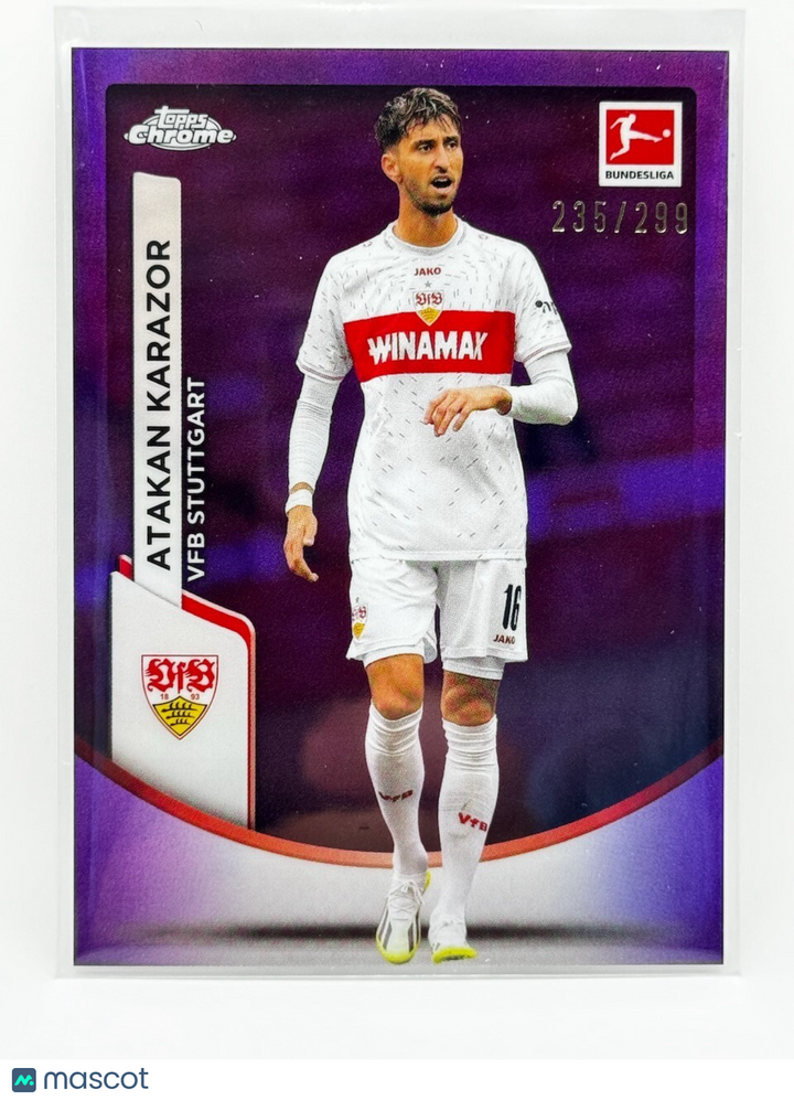 2023-24 Topps Chrome Bundesliga - #89 Atakan Karazor - Purple Refractor /299