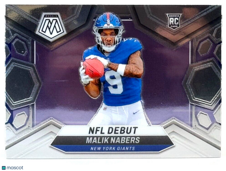 2024 Panini Mosaic #284 NFL Debut - Malik Nabers (RC) Rookie