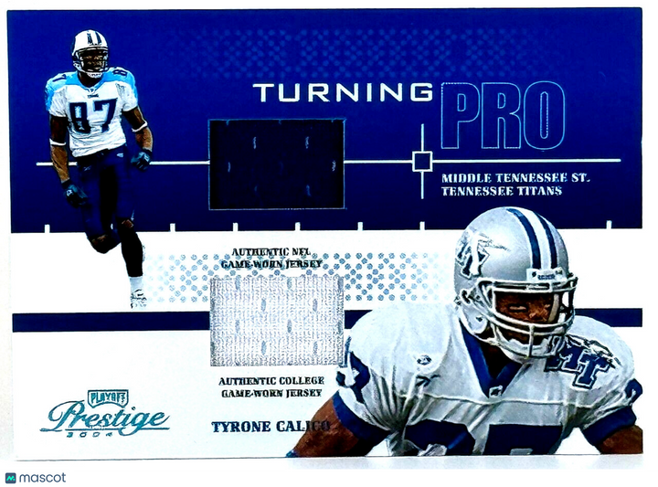 2004 Playoff Prestige #TP9 Turning Pro Dual Relic (29/225) Tyrone Calico (RC)